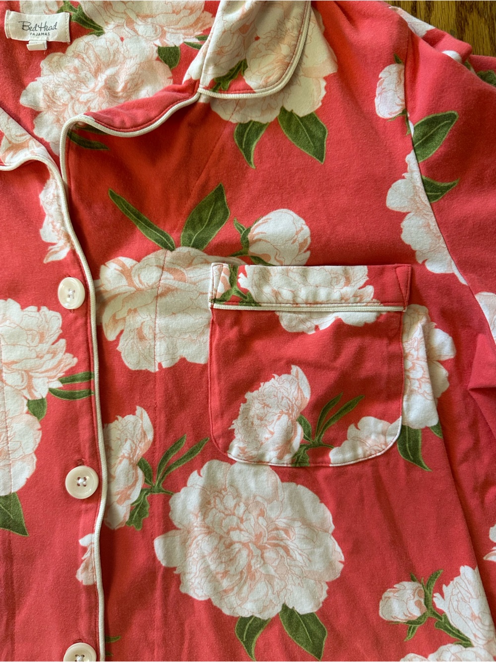 BedHead Pajamas Cropped Perfect Peonies Jersey Pajama Set - Picture 5 of 9
